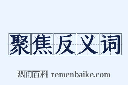 聚焦反义词是什么意思的图片
